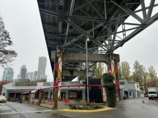 A photo taken underneath the Granville Street Bridge. credit J Quan